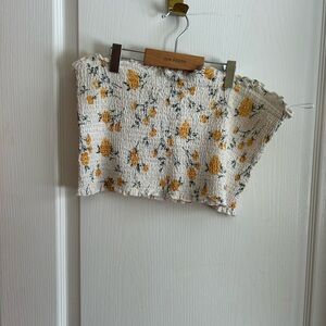 Glassons White and Yellow Lemon Tank Top